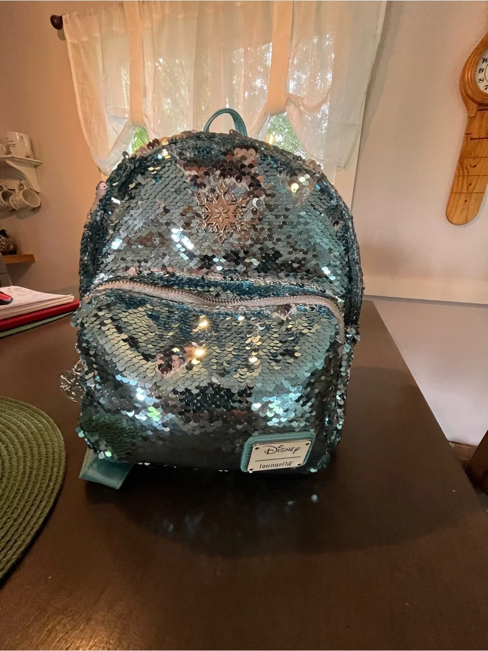 Loungefly Disney's Frozen Elsa Reversible Sequin Mini Backpack